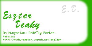 eszter deaky business card